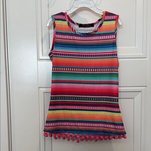 Lucky & Blessed Multicolor Serape Striped Top